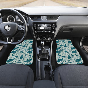 Stingray Pattern Print Design 01 Front and Back Car Mats