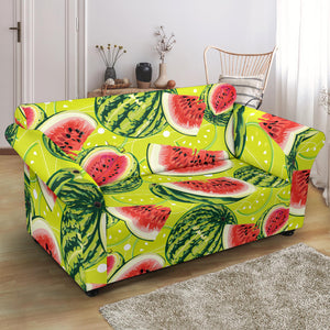 Watermelon Theme Pattern Loveseat Couch Slipcover