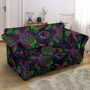 Sea Turtle Pattern Loveseat Couch Slipcover