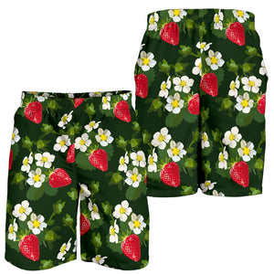 Strawberry Pattern Background Men Shorts