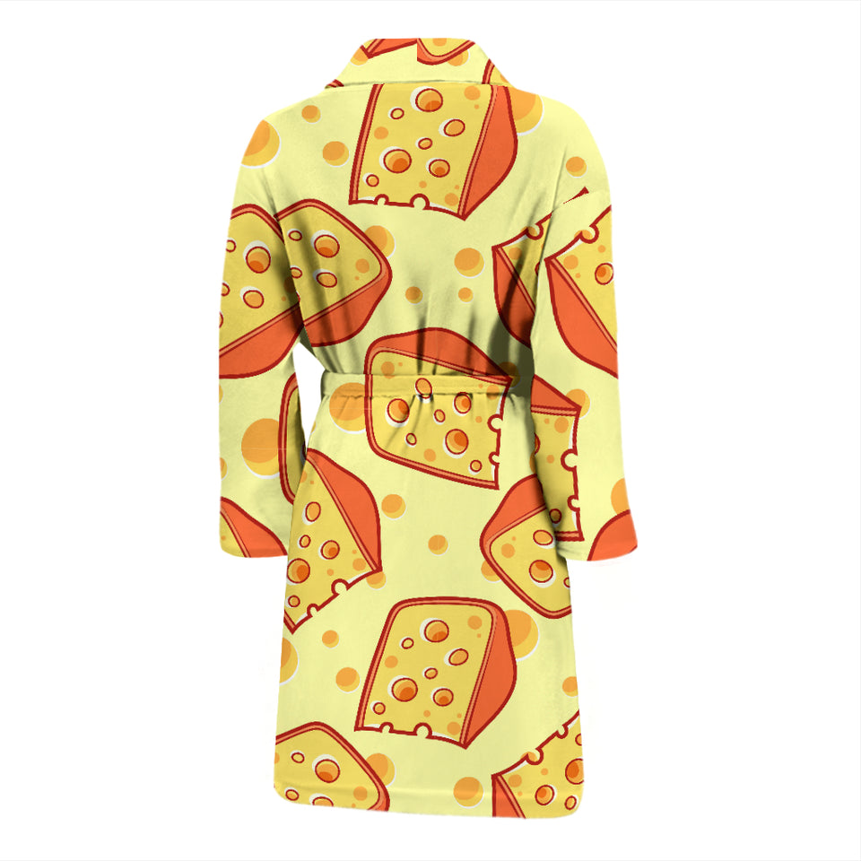 Cheese Pattern Men Bathrobe