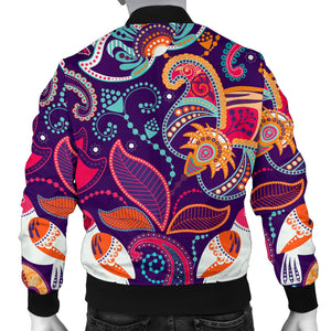 Indian Pattern Background Men Bomber Jacket