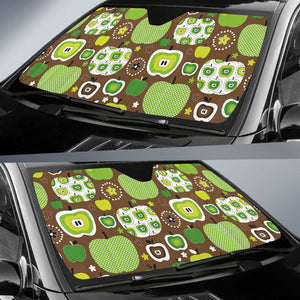 Green Apple Pattern Car Sun Shade
