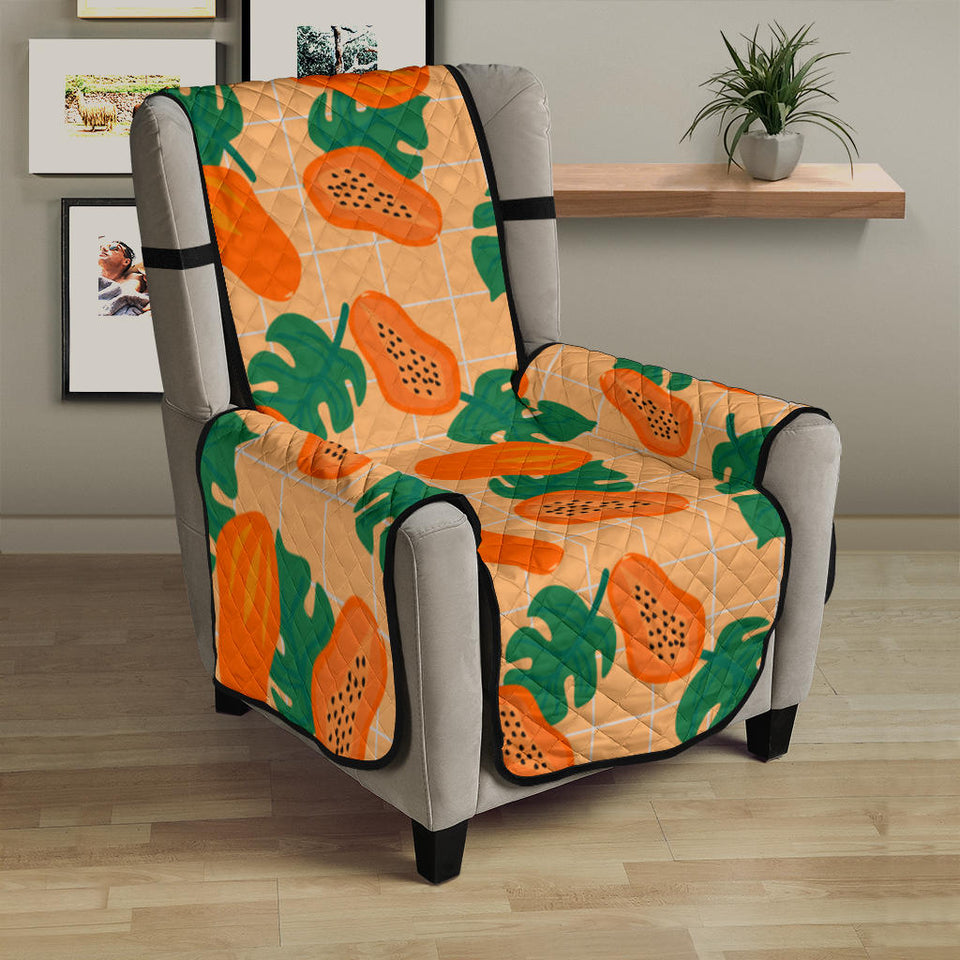 Papaya Leaves Pattern Chair Cover Protector