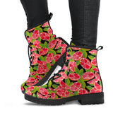 Grapefruit Leaves Pattern Leather Boots