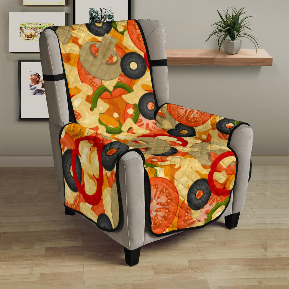 Pizza Texture Pattern Chair Cover Protector