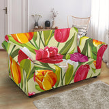 Colorful Tulip Pattern Loveseat Couch Slipcover