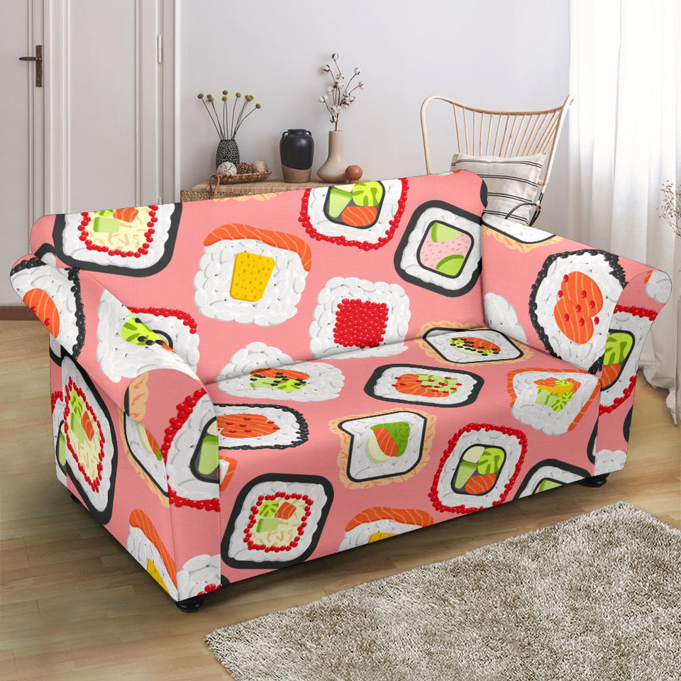 Sushi Roll Pattern Loveseat Couch Slipcover