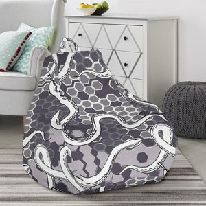 Snake Gray Pattern Bean Bag Cover