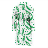Green Peas Pattern Print Design 01 Men Bathrobe