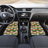 Canabis Marijuana Weed Pattern Print Design 01 Front Car Mats