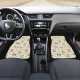 Teddy Bear Pattern Print Design 05 Front and Back Car Mats