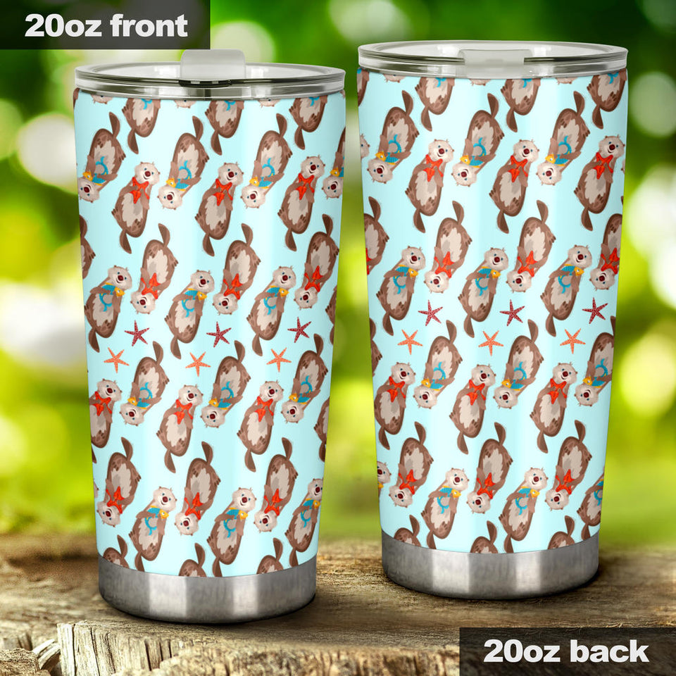 Otter Pattern Background Tumbler