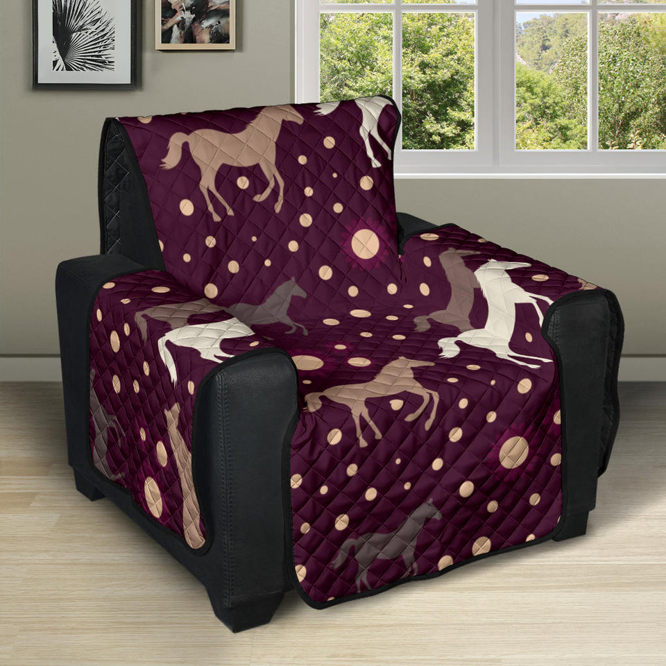 Horse Pattern Background Recliner Cover Protector