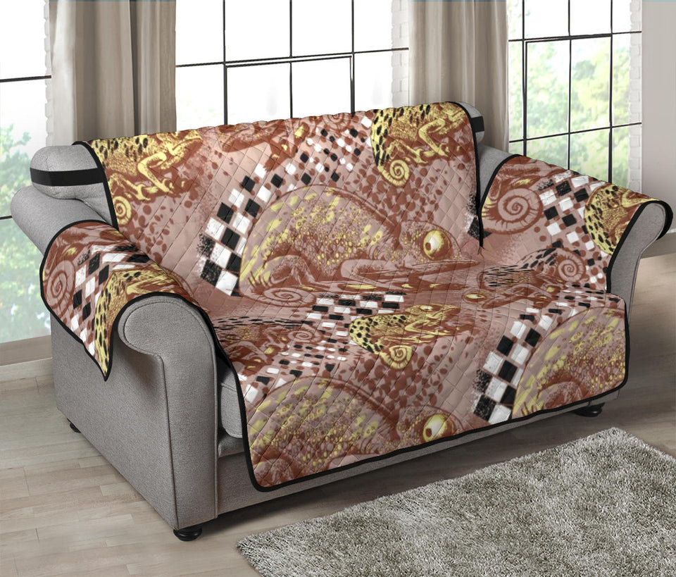 Chameleon Lizard Pattern Loveseat Couch Cover Protector