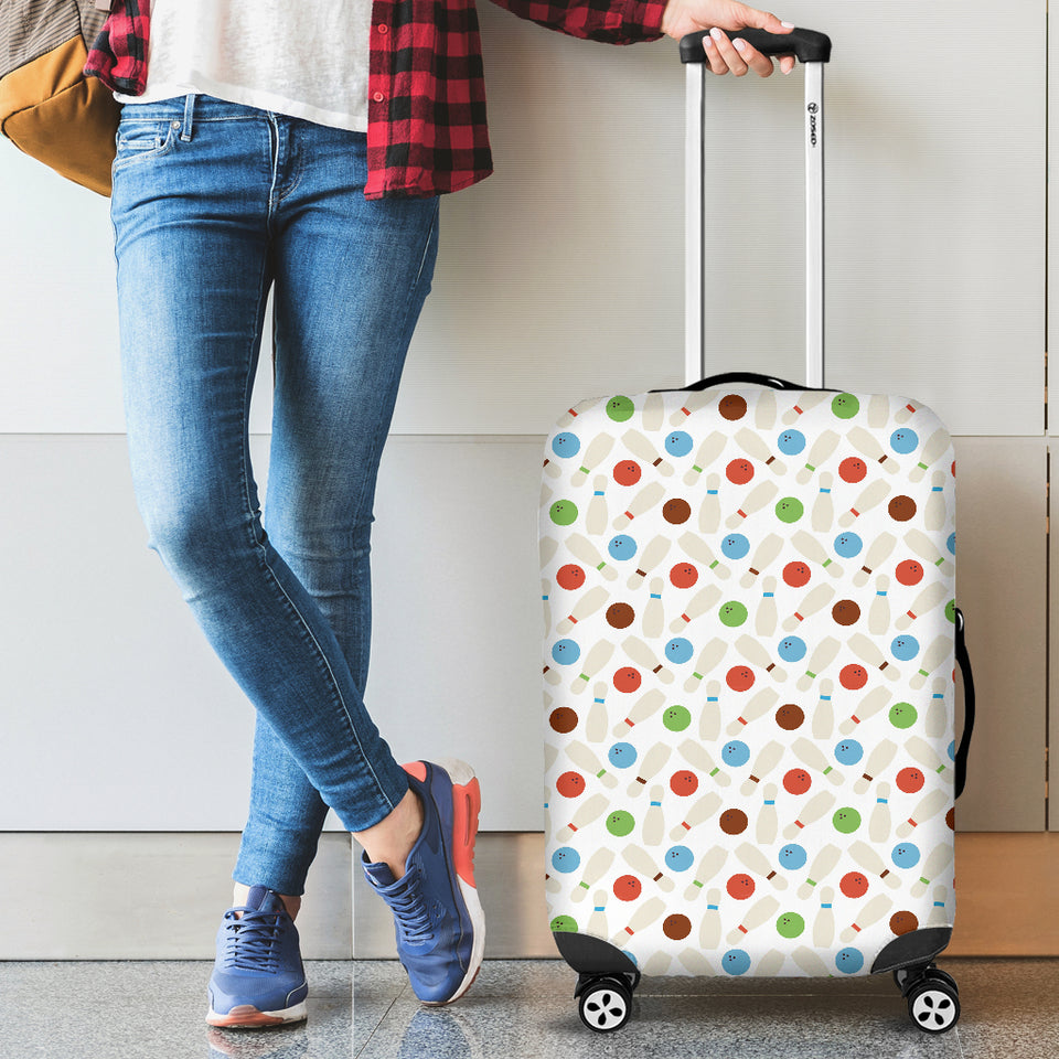 Bowling Ball and Pin Pattern Luggage Covers