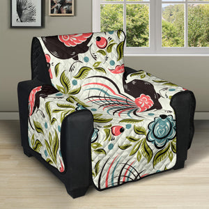 Rooster Chicken Leaves Pattern Recliner Cover Protector