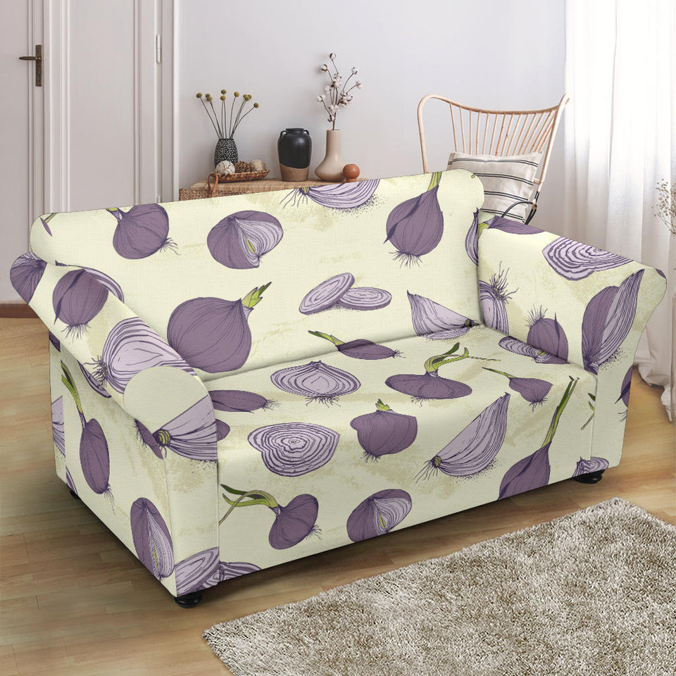 Onion Pattern Set Loveseat Couch Slipcover