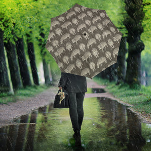 Hippopotamus Pattern Print Design 04 Umbrella
