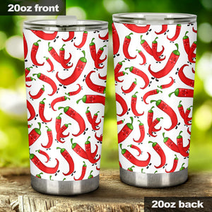 Red Chili Pattern Tumbler