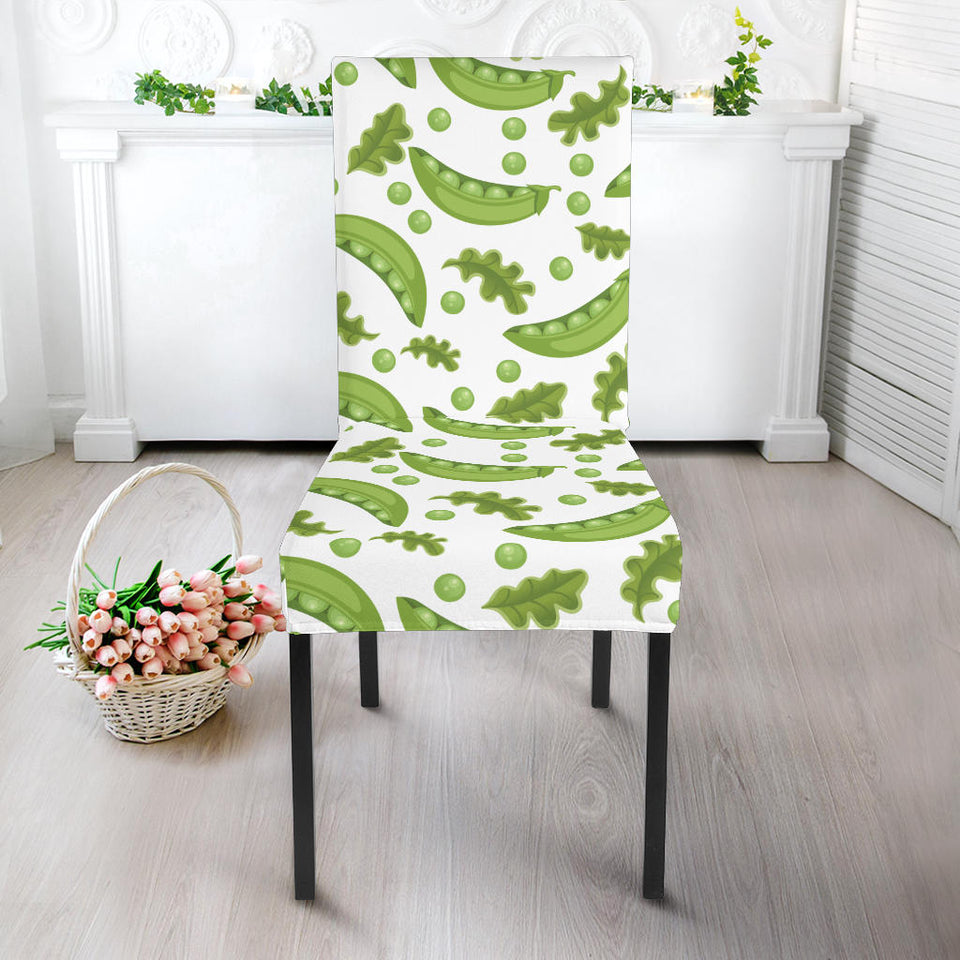 Green Peas Pattern Print Design 02 Dining Chair Slipcover