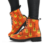 Classice Guitar Music Pattern Leather Boots