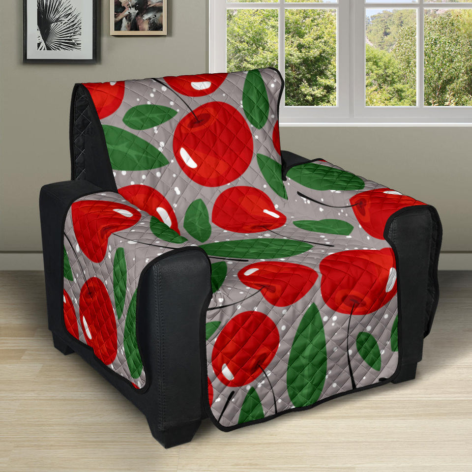 Cherry Leaves Pattern Recliner Cover Protector