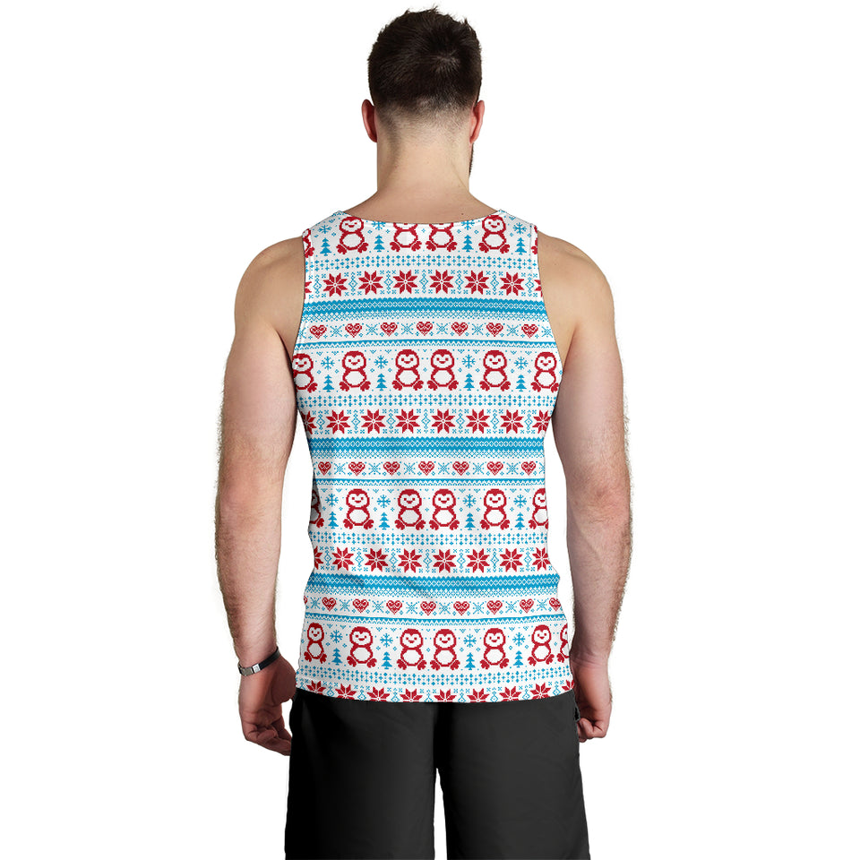 Penguin Sweater Printed Pattern Men Tank Top