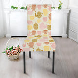 Tea pots Pattern Print Design 02 Dining Chair Slipcover