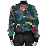 Toucan Pattern Women Bomber Jacket