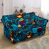 Halloween Pumpkin Cat Pattern Loveseat Couch Slipcover