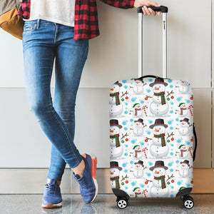 Snowman Pattern Background Luggage Covers