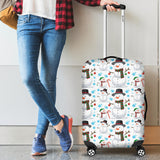 Snowman Pattern Background Luggage Covers