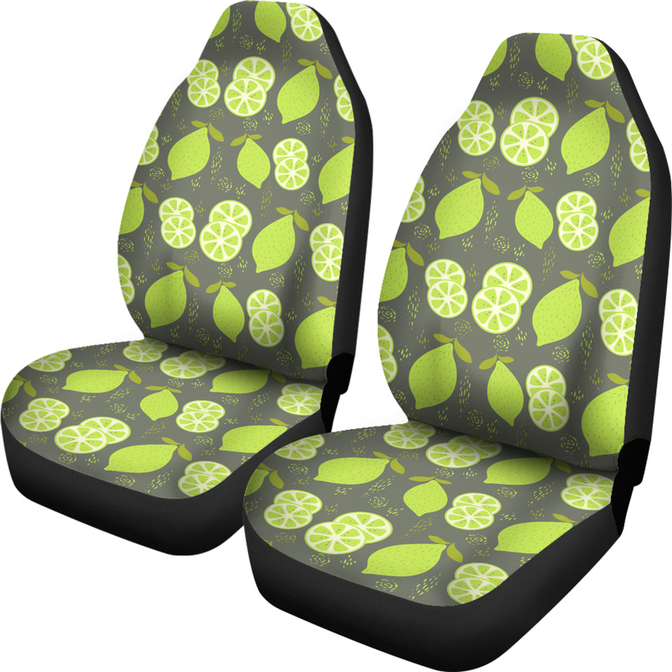 Lime Pattern Theme Universal Fit Car Seat Covers