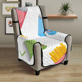 Colorful French Fries Pattern Chair Cover Protector