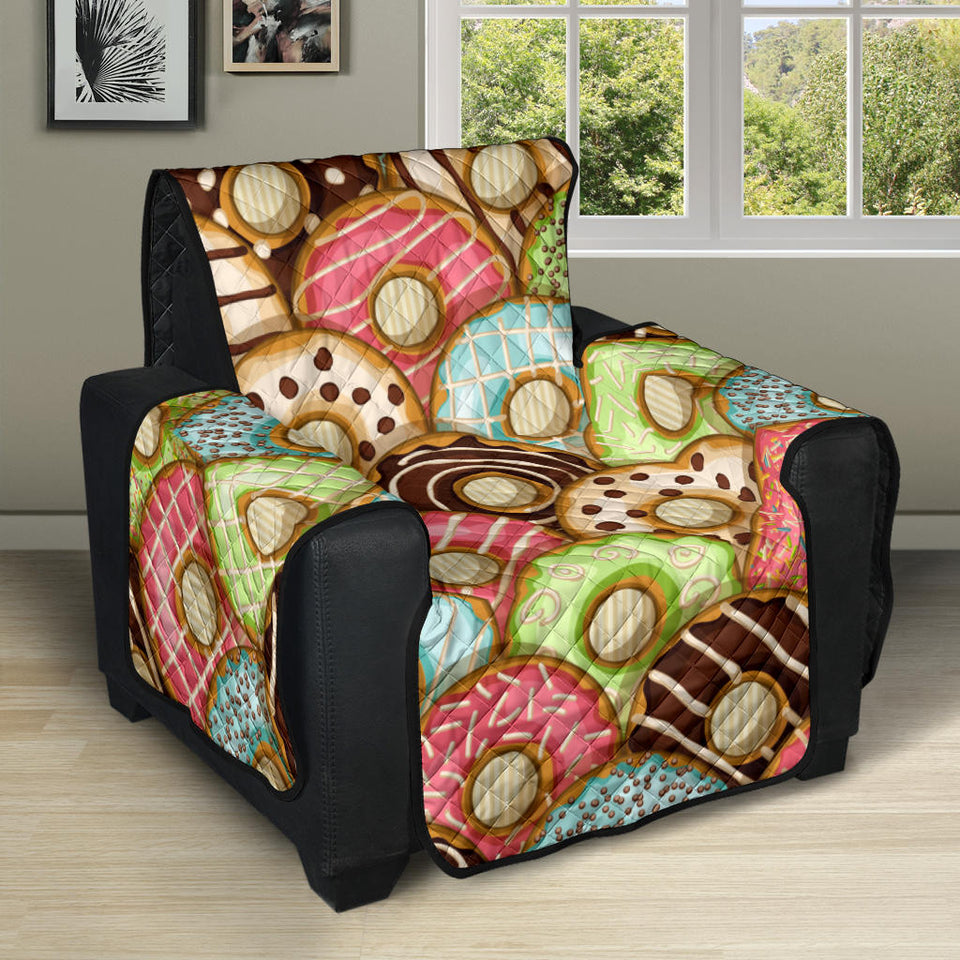 Donut Pattern Background Recliner Cover Protector