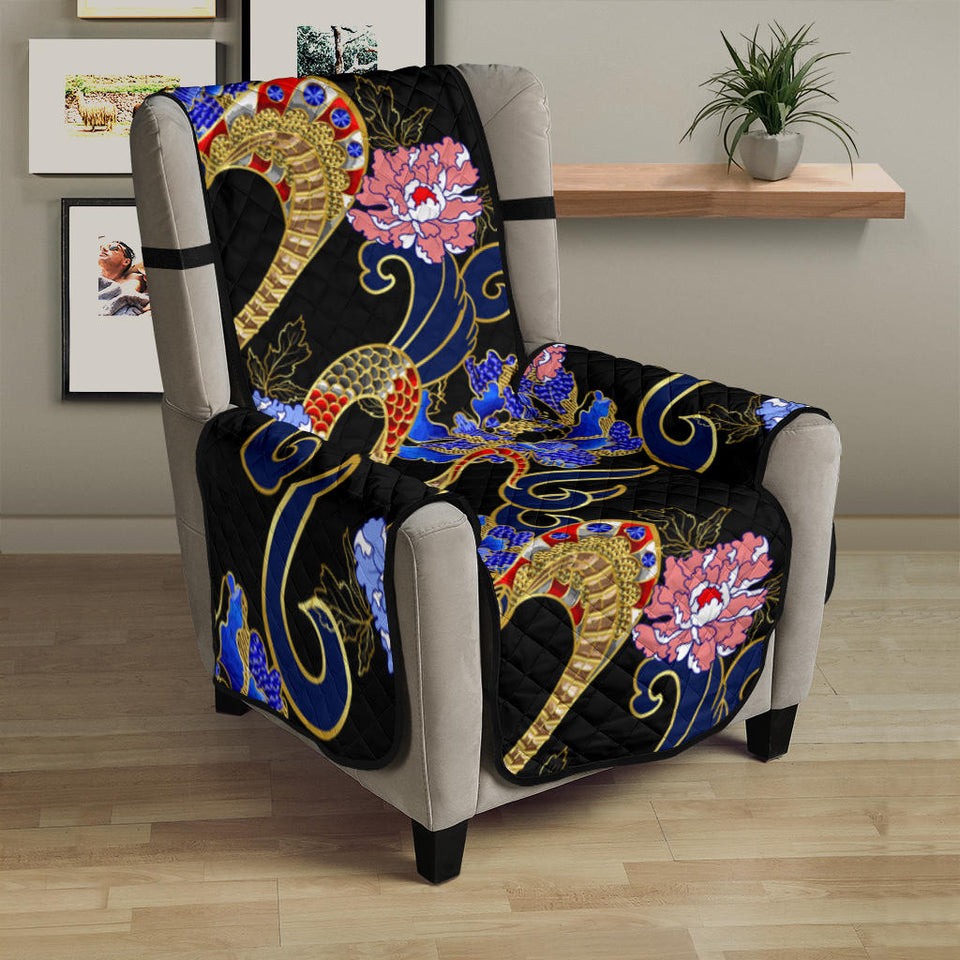 Snake Flower Pattern Chair Cover Protector