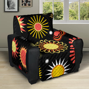 Colorful Sun Pattern Recliner Cover Protector