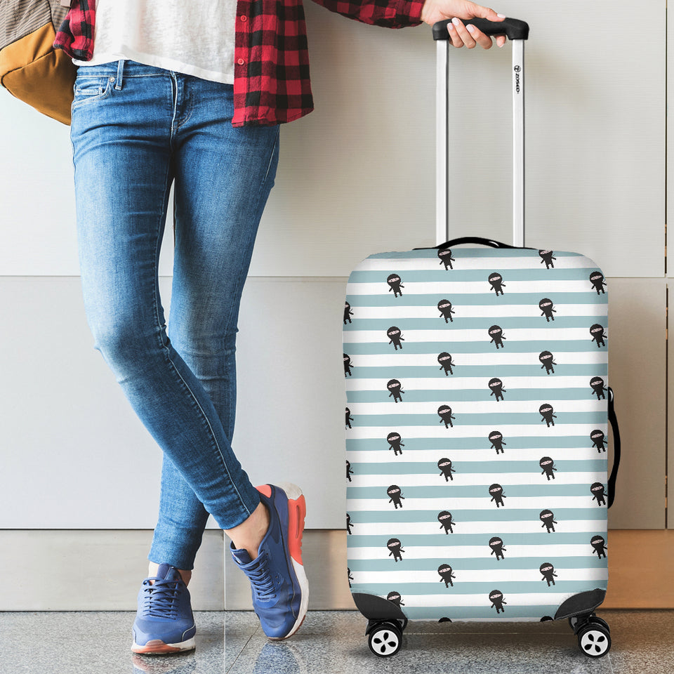 Ninja Pattern Stripe Background Luggage Covers