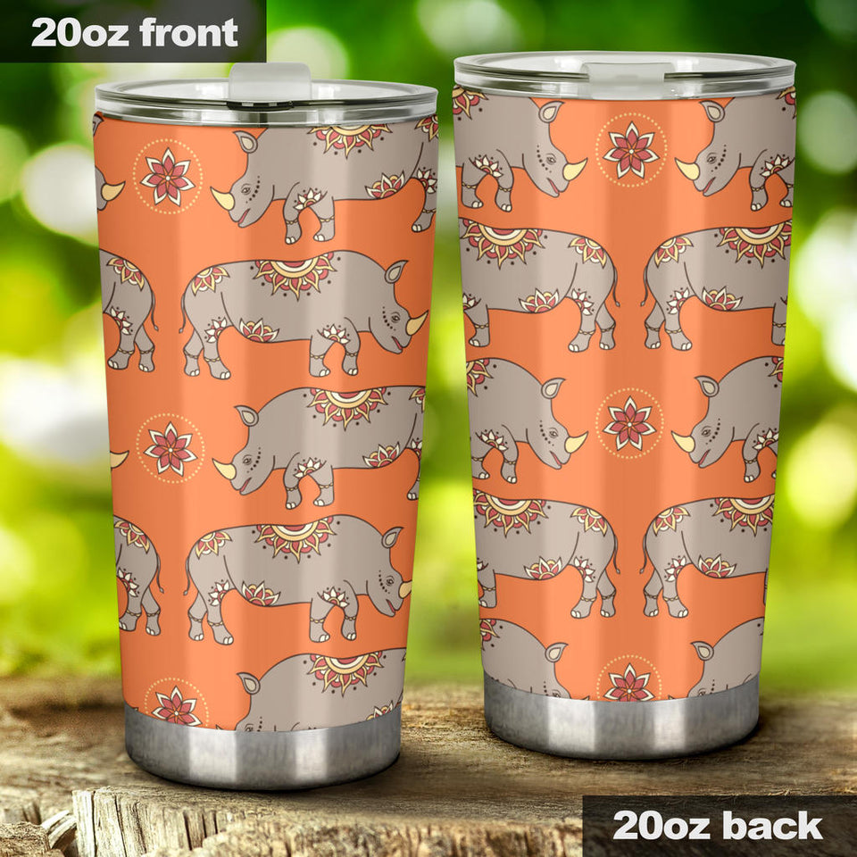 Rhino Pattern Theme Tumbler