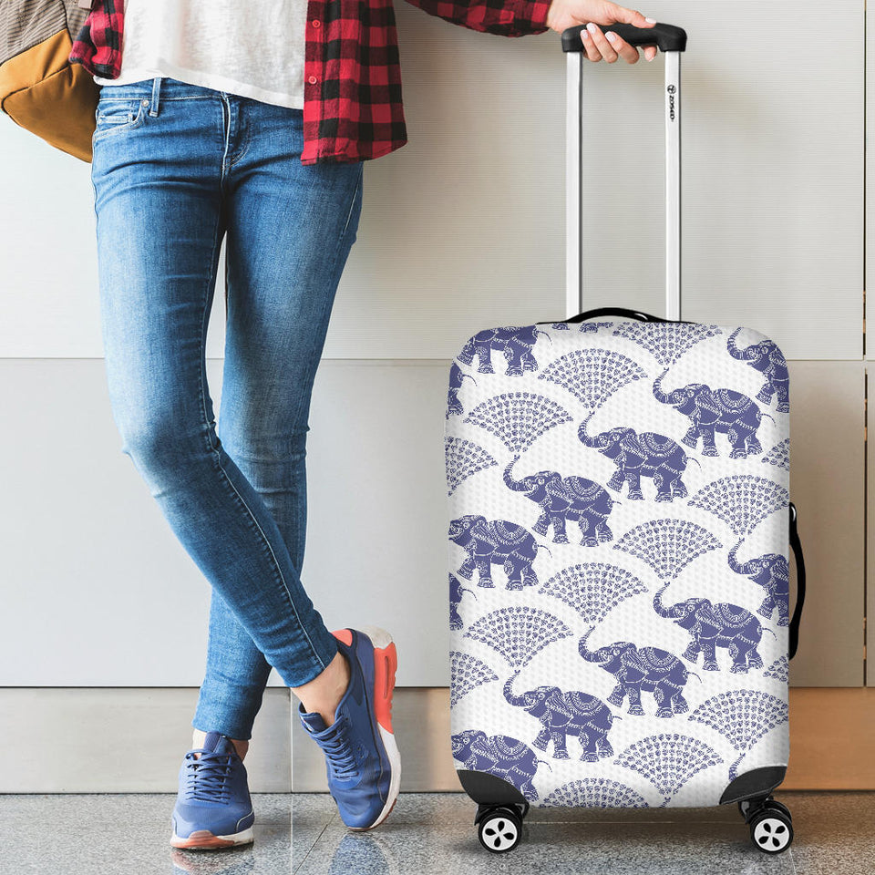 Elephant Pattern Background Luggage Covers