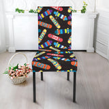 Skate Board Pattern Print Design 02 Dining Chair Slipcover