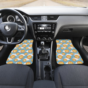 Lion Pattern Print Design 05 Front and Back Car Mats