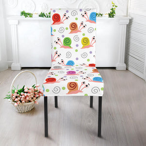 Snail Pattern Print Design 05 Dining Chair Slipcover