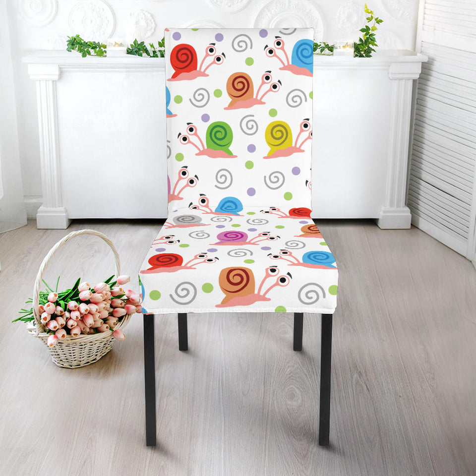 Snail Pattern Print Design 05 Dining Chair Slipcover