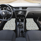 Teddy Bear Pattern Print Design 02 Front Car Mats