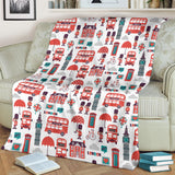 British Pattern Print Design 02 Premium Blanket