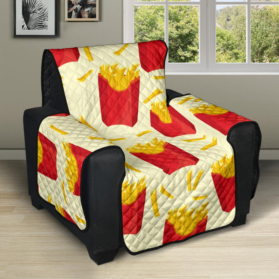 French Fries Pattern Theme Recliner Cover Protector