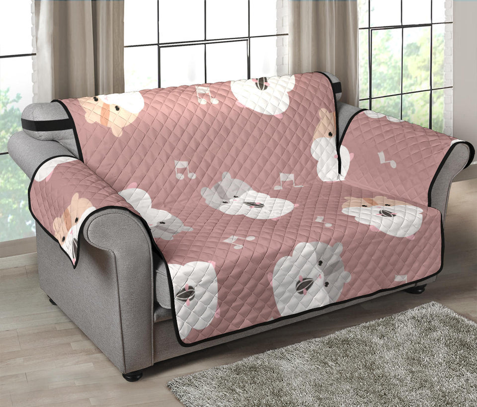 Fat Hamster Pattern Loveseat Couch Cover Protector