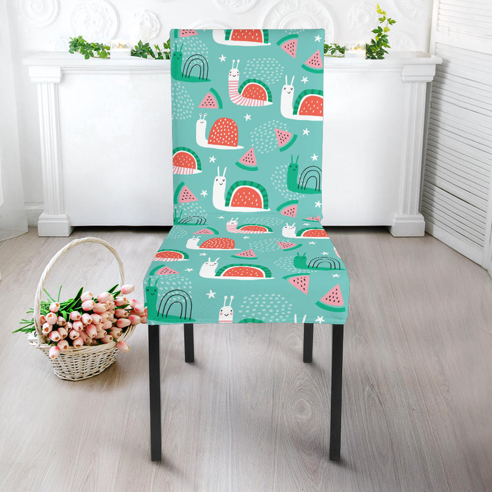 Snail Pattern Print Design 01 Dining Chair Slipcover